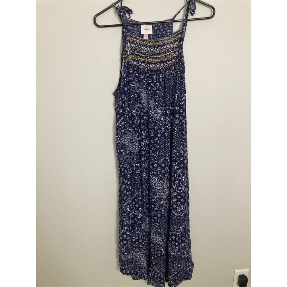 Knox Rose Tie Strap Navy Dress Sundress Womens size XXL